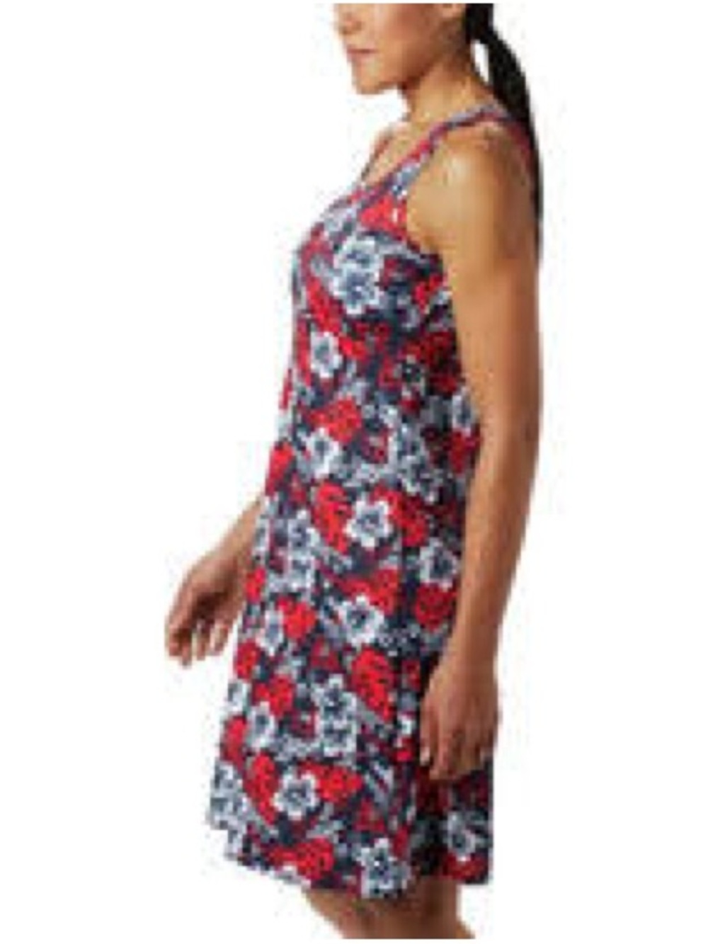 Women’s Columbia Red Floral Tank Dress - Picture 2 of 5
